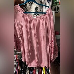 Striped Pink Women's Top